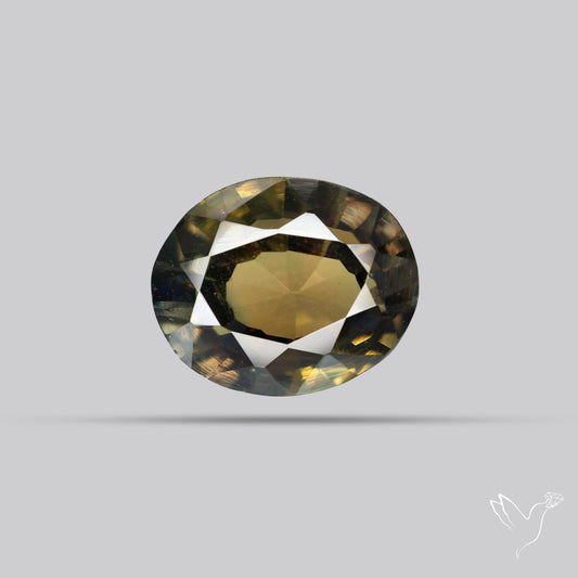 Faceted Australian Blue-Green Sapphire Natural Unheated