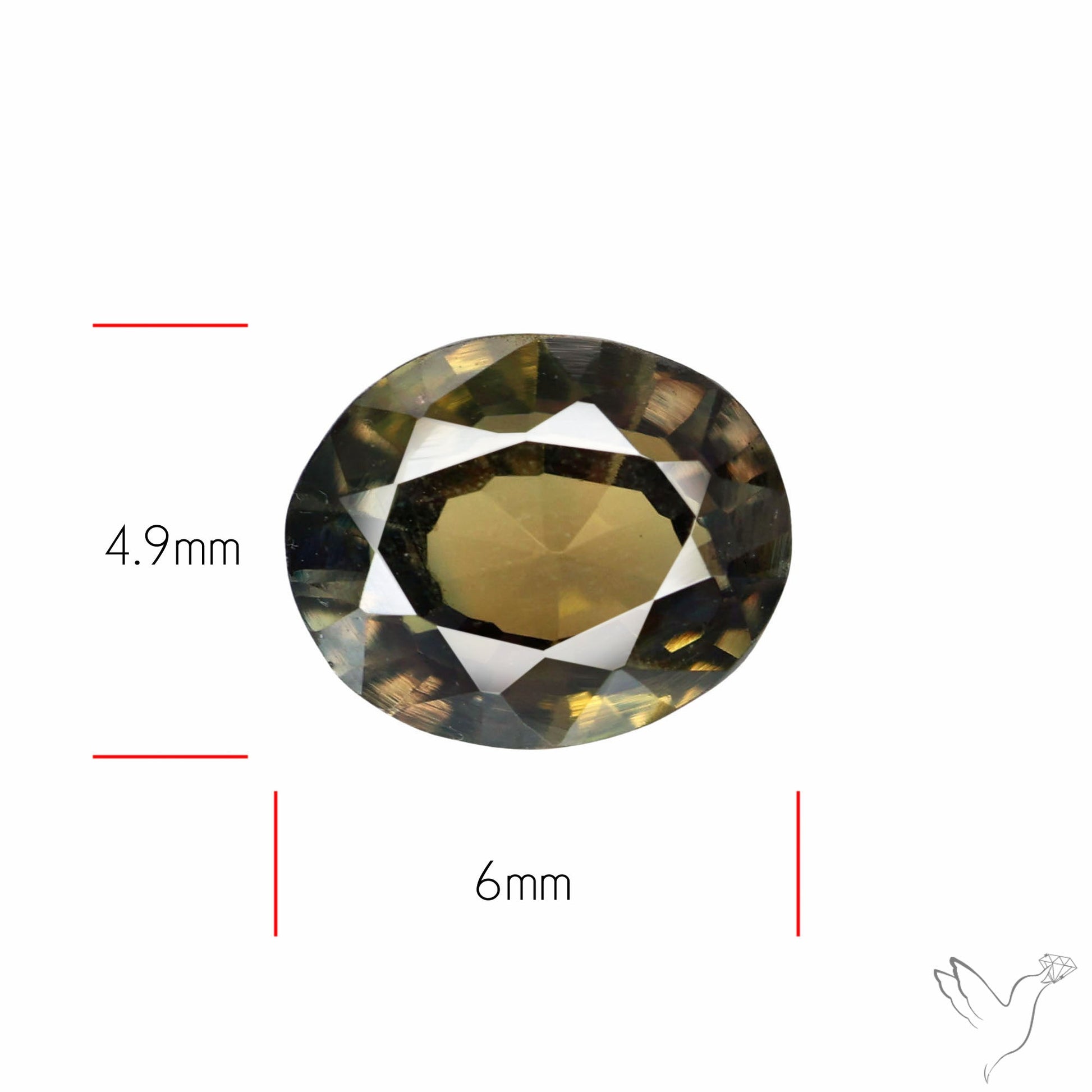 Faceted Australian Blue-Green Sapphire Natural Unheated