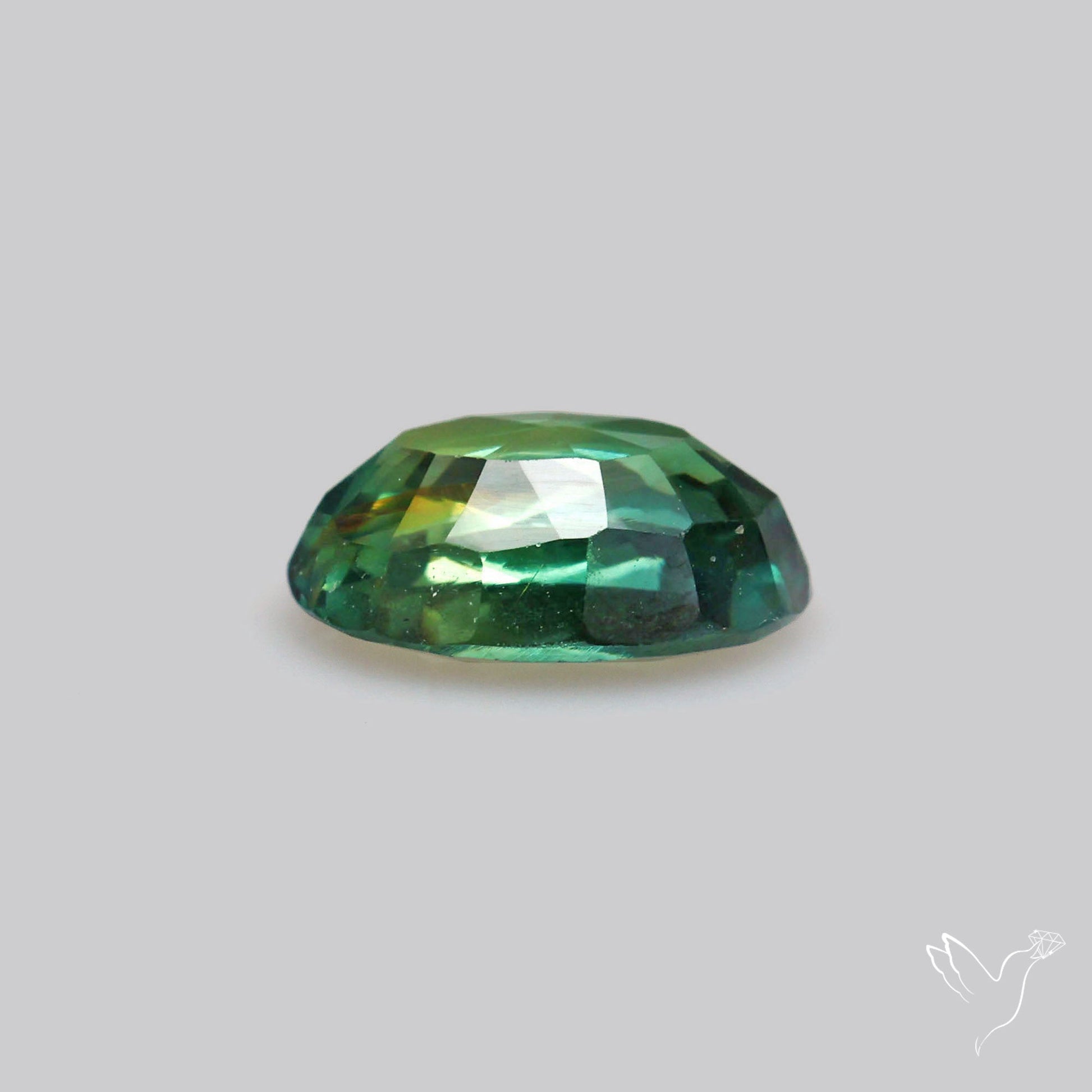 Faceted Australian Blue-Green Sapphire Natural Unheated