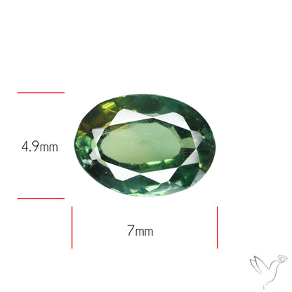 Faceted Australian Blue-Green Sapphire Natural Unheated