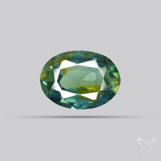 Faceted Australian Blue-Green Sapphire Natural Unheated