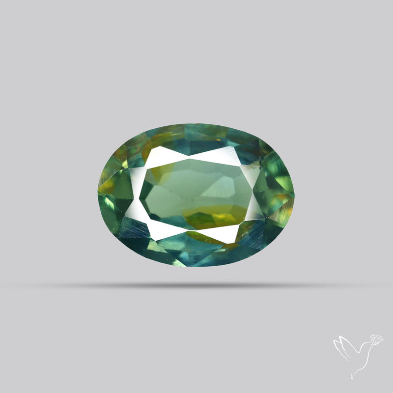 Faceted Australian Blue-Green Sapphire Natural Unheated