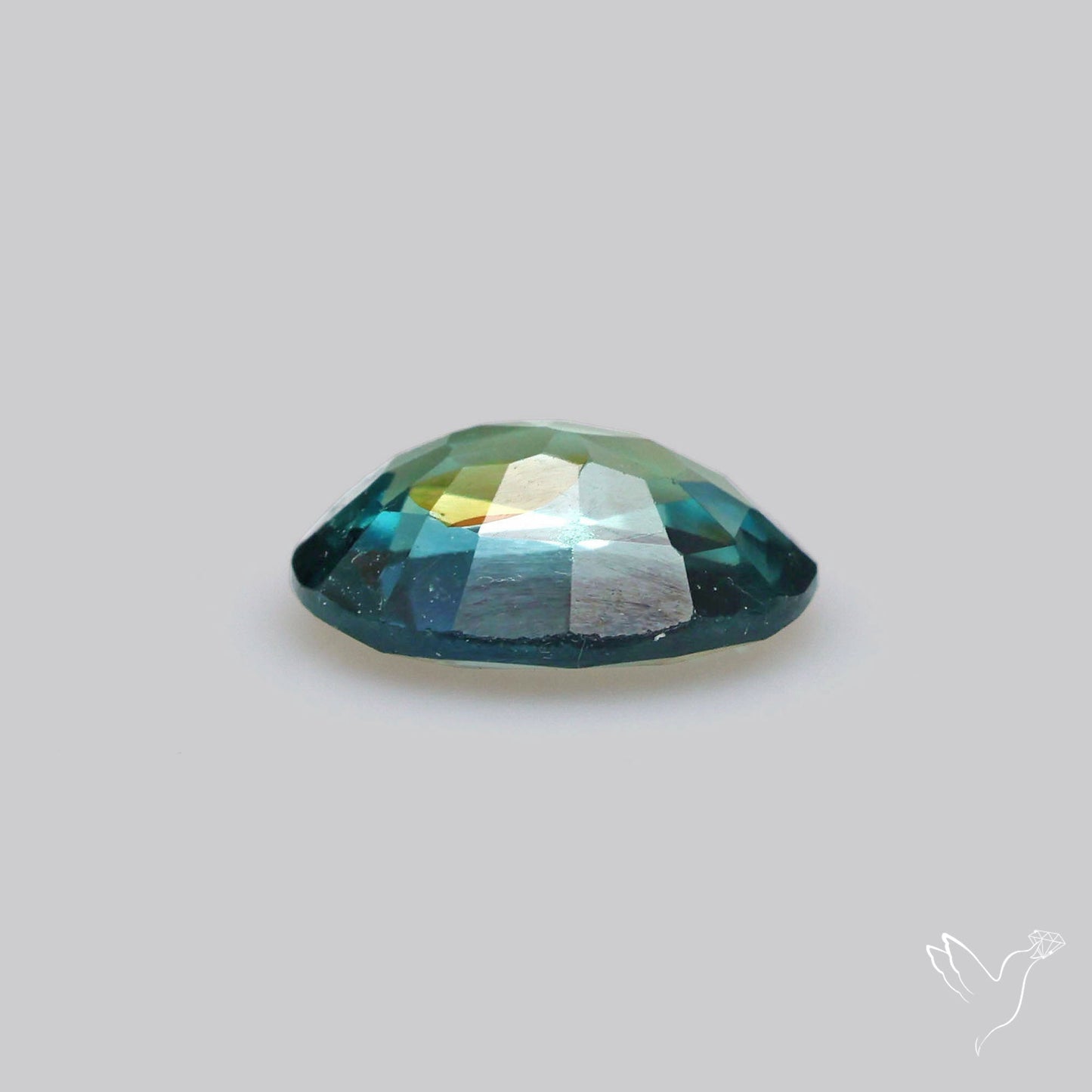 Faceted Australian Blue-Green Sapphire Natural Unheated
