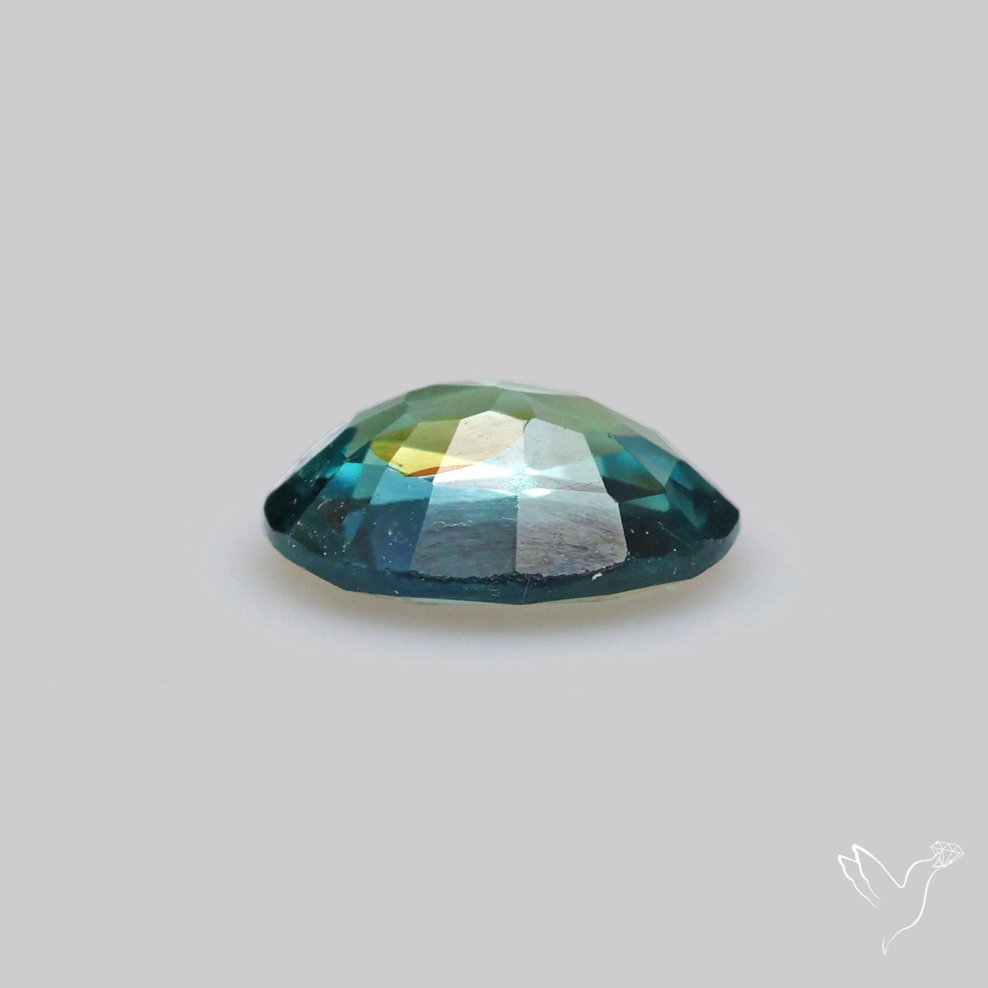 Faceted Australian Blue-Green Sapphire Natural Unheated