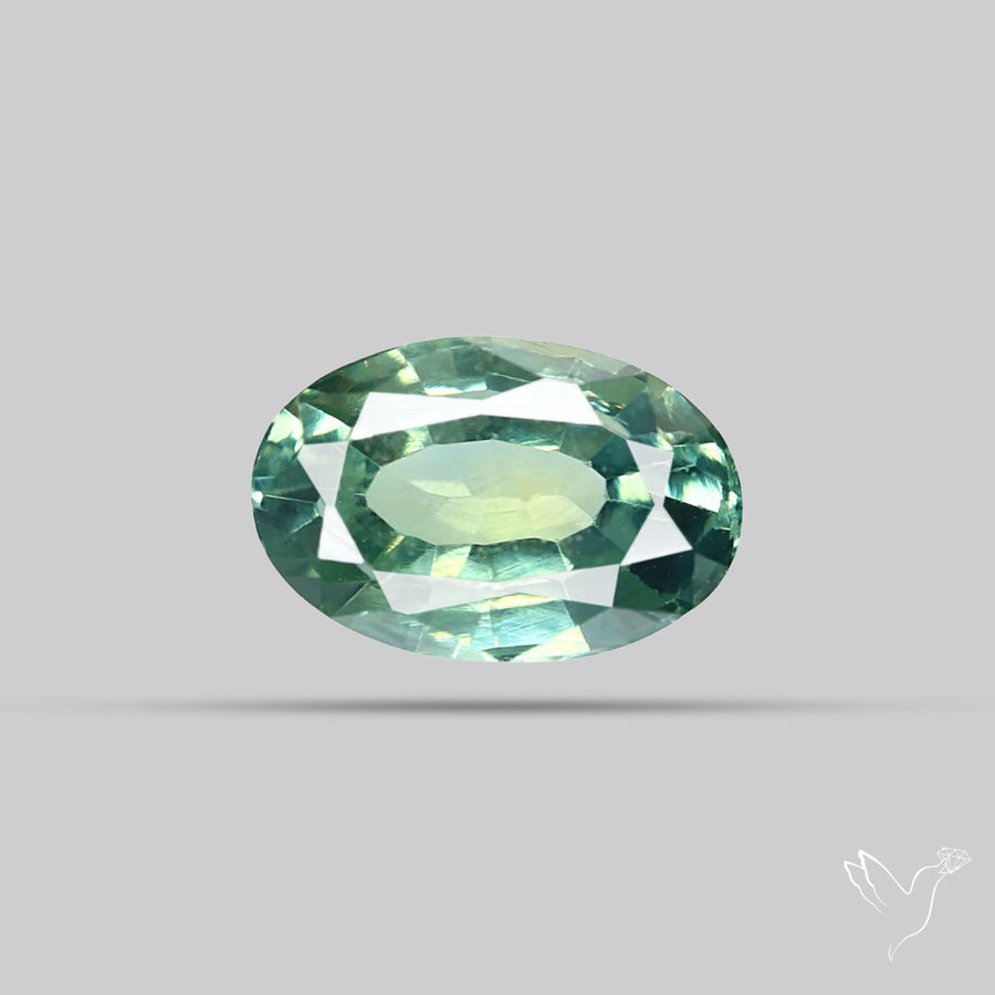 Faceted Australian Blue-Green Sapphire Natural Unheated
