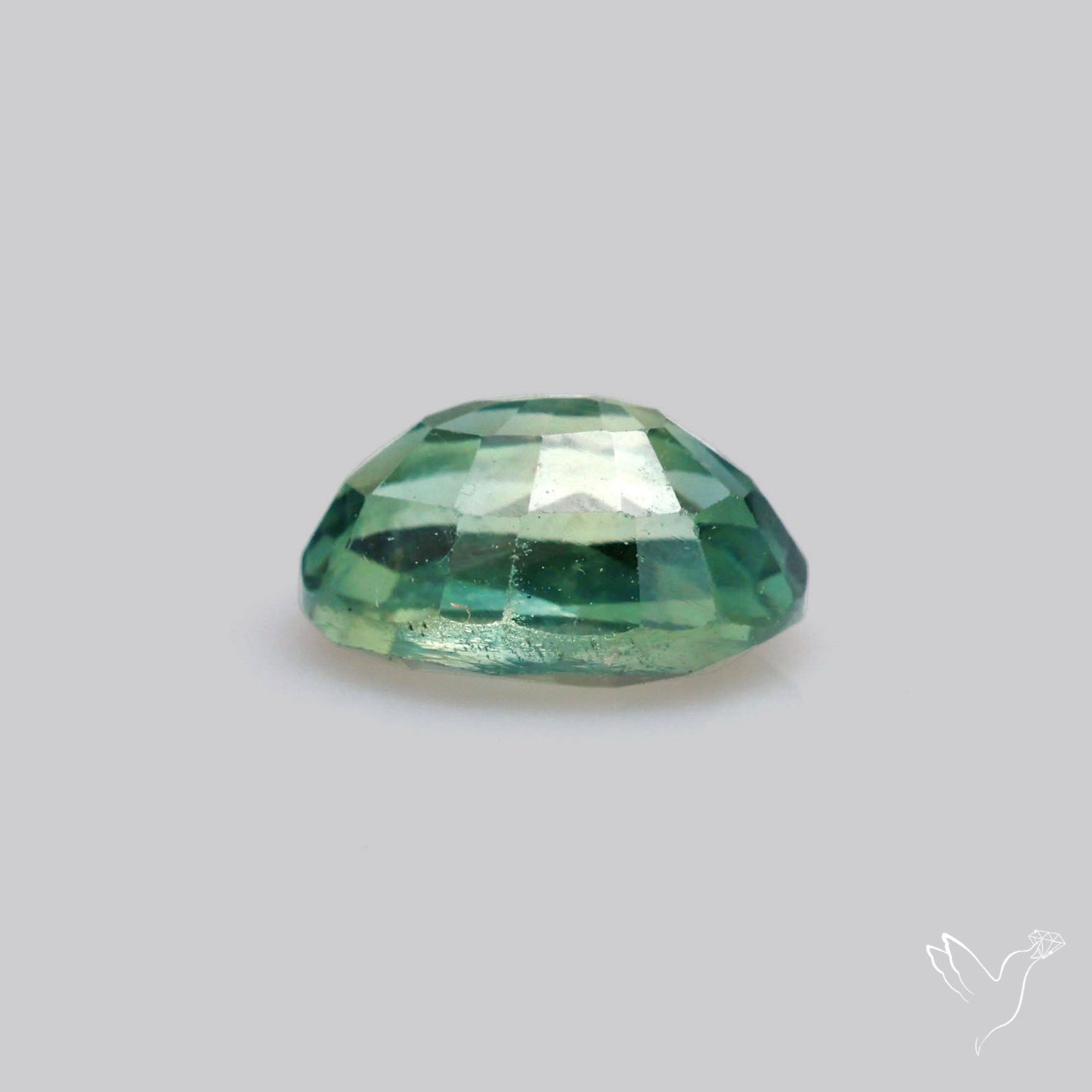 Faceted Australian Blue-Green Sapphire Natural Unheated