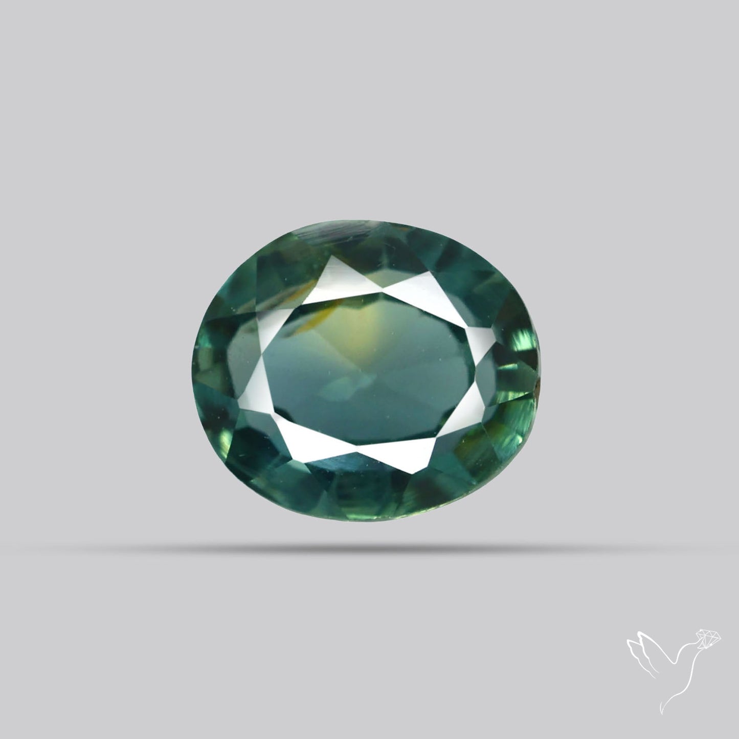 Faceted Australian Blue-Green Sapphire Natural Unheated