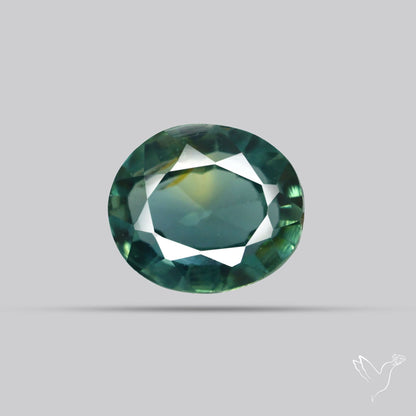 Faceted Australian Blue-Green Sapphire Natural Unheated