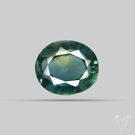 Faceted Australian Blue-Green Sapphire Natural Unheated