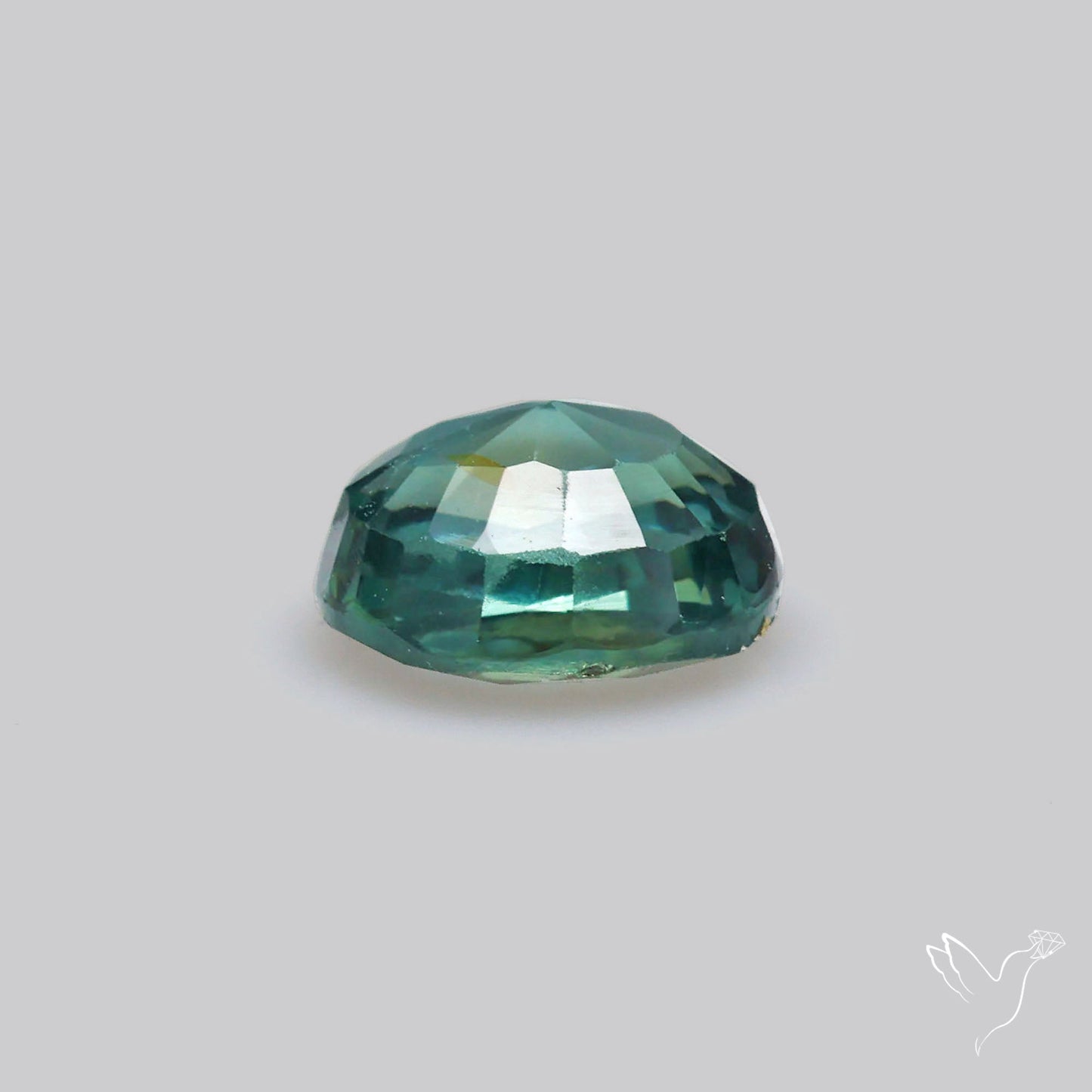 Faceted Australian Blue-Green Sapphire Natural Unheated