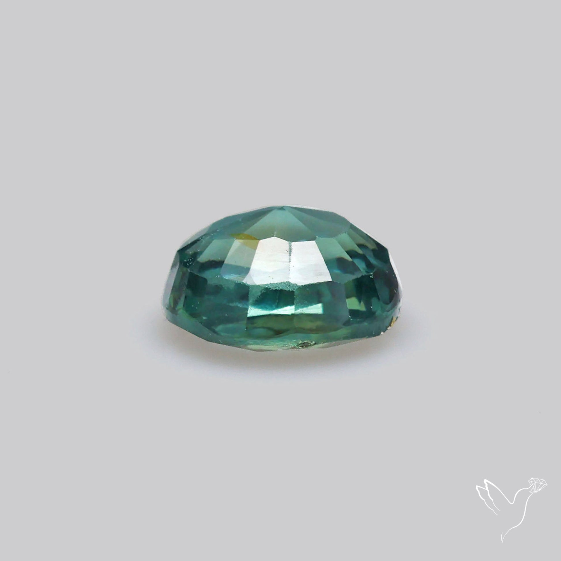 Faceted Australian Blue-Green Sapphire Natural Unheated