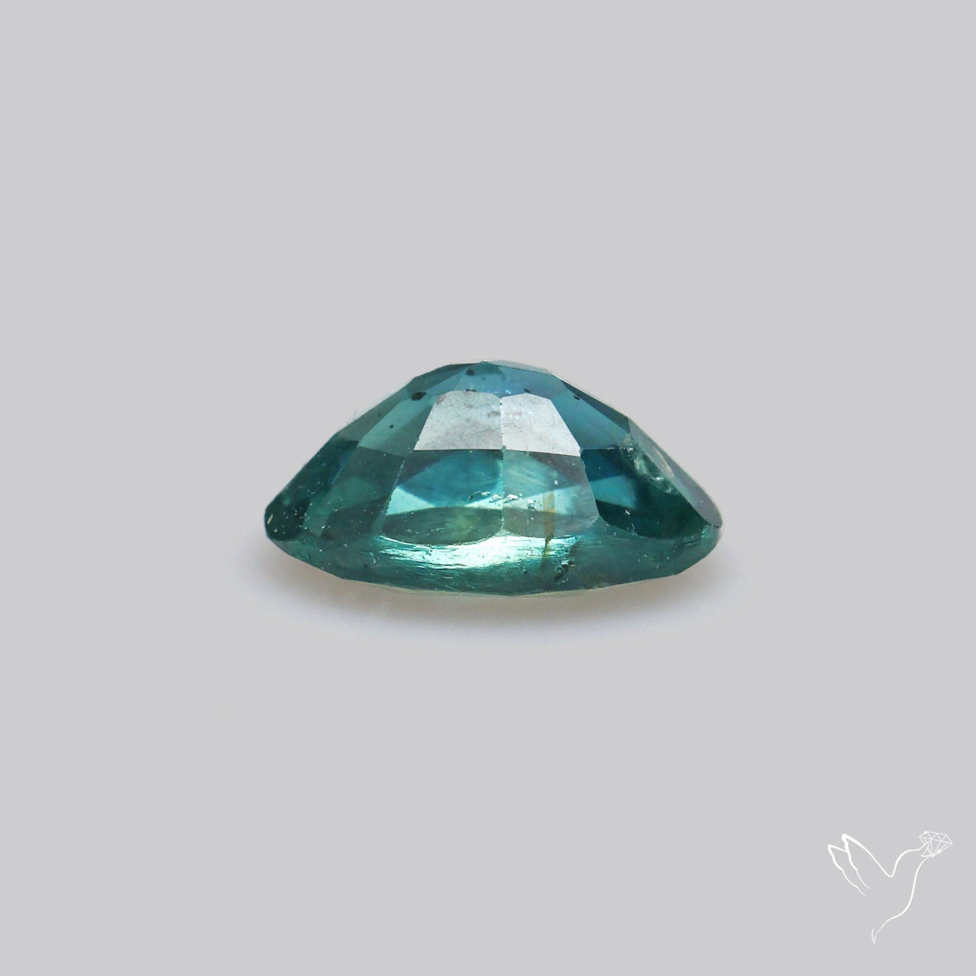 Faceted Australian Blue-Green Sapphire Natural Unheated