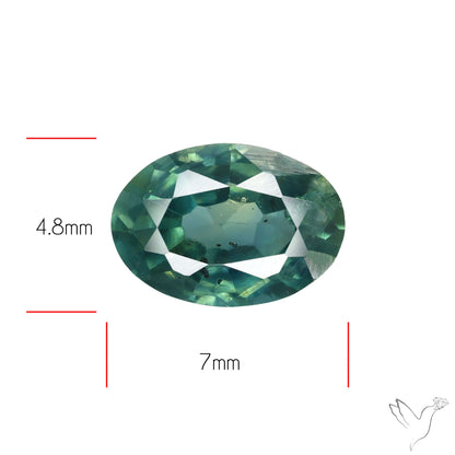 Faceted Australian Blue-Green Sapphire Natural Unheated