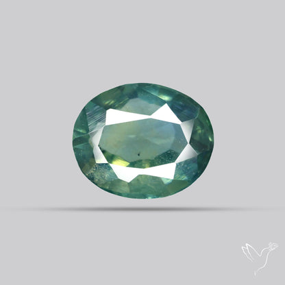 Faceted Australian Blue-Green Sapphire Natural Unheated