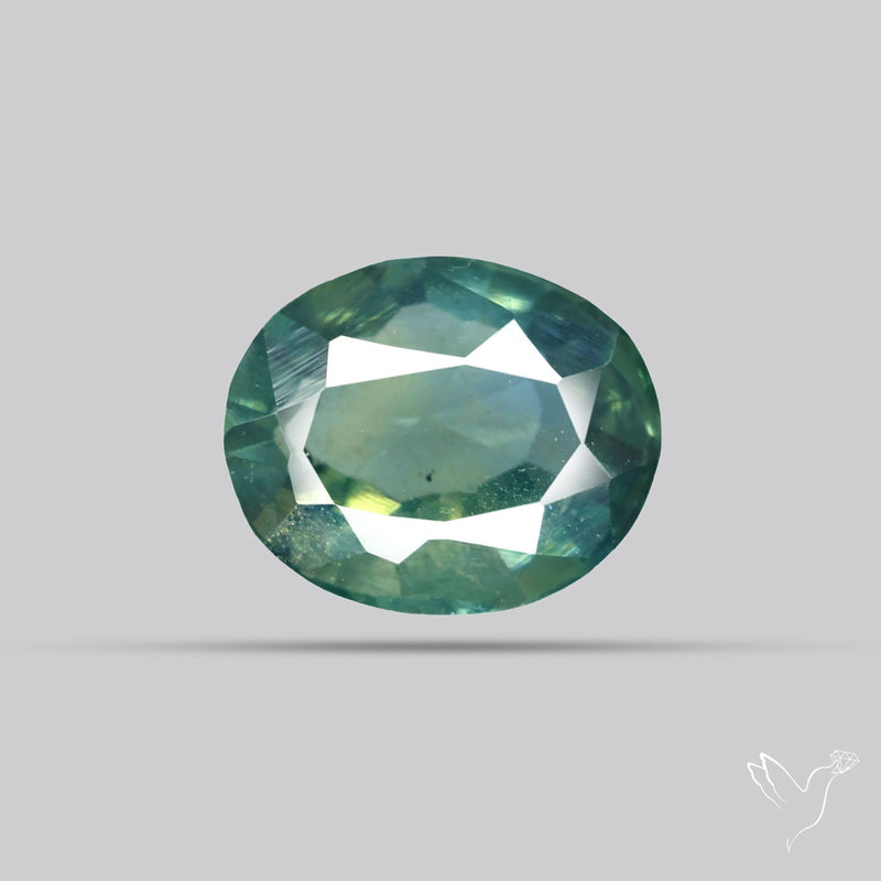 Faceted Australian Blue-Green Sapphire Natural Unheated