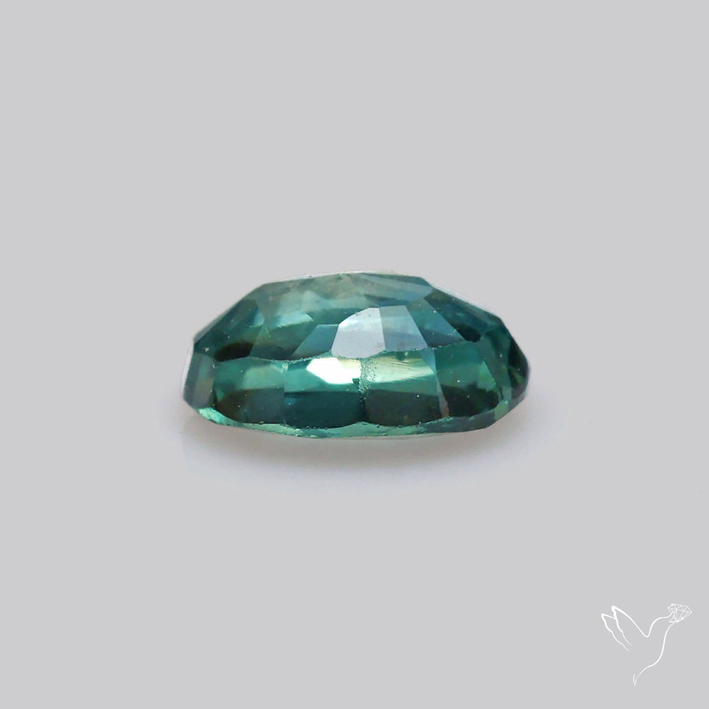 Faceted Australian Blue-Green Sapphire Natural Unheated