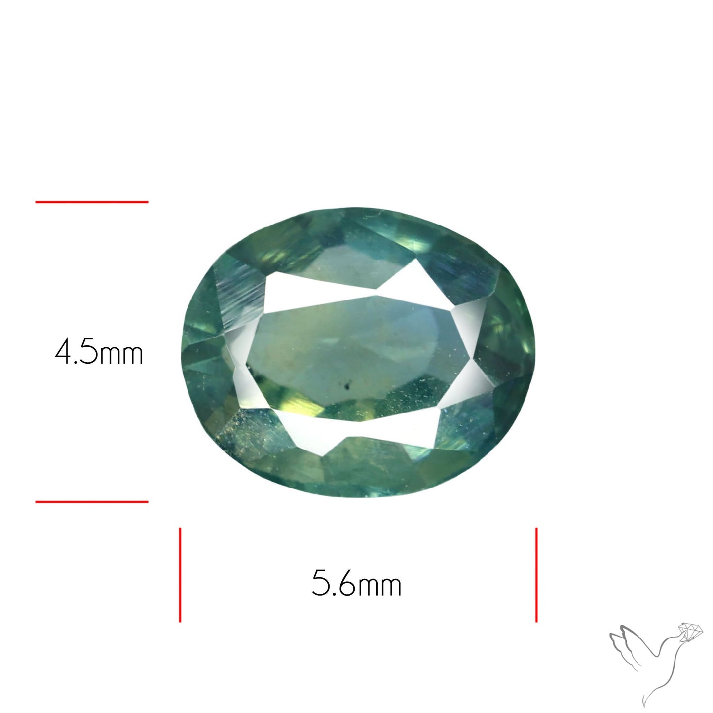 Faceted Australian Blue-Green Sapphire Natural Unheated