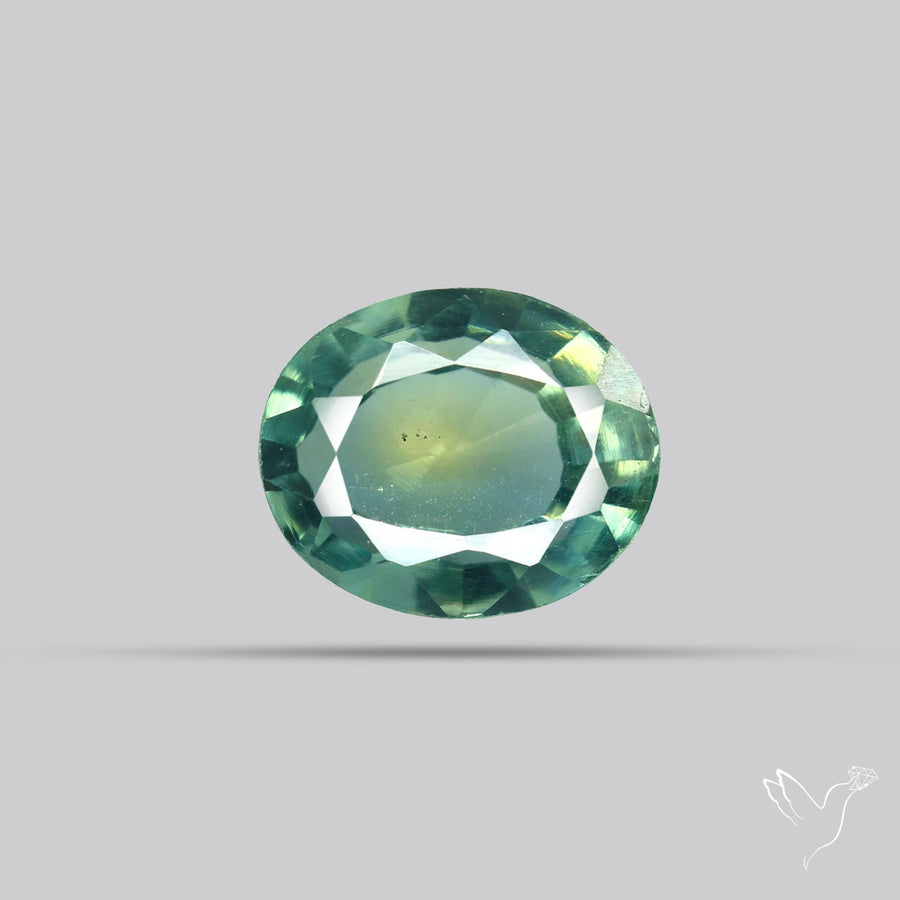 Faceted Australian Blue-Green Sapphire Natural Unheated