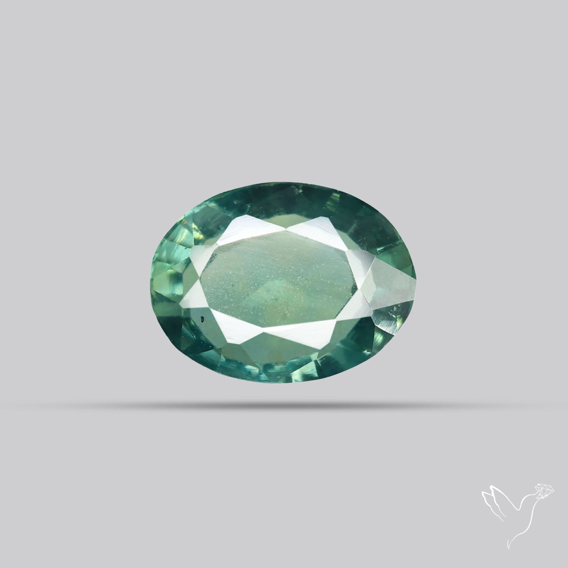 Faceted Australian Blue-Green Sapphire Natural Unheated