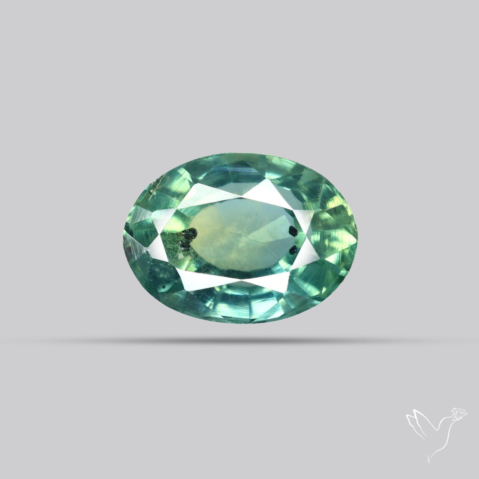 Faceted Australian Blue-Green Sapphire Natural Unheated