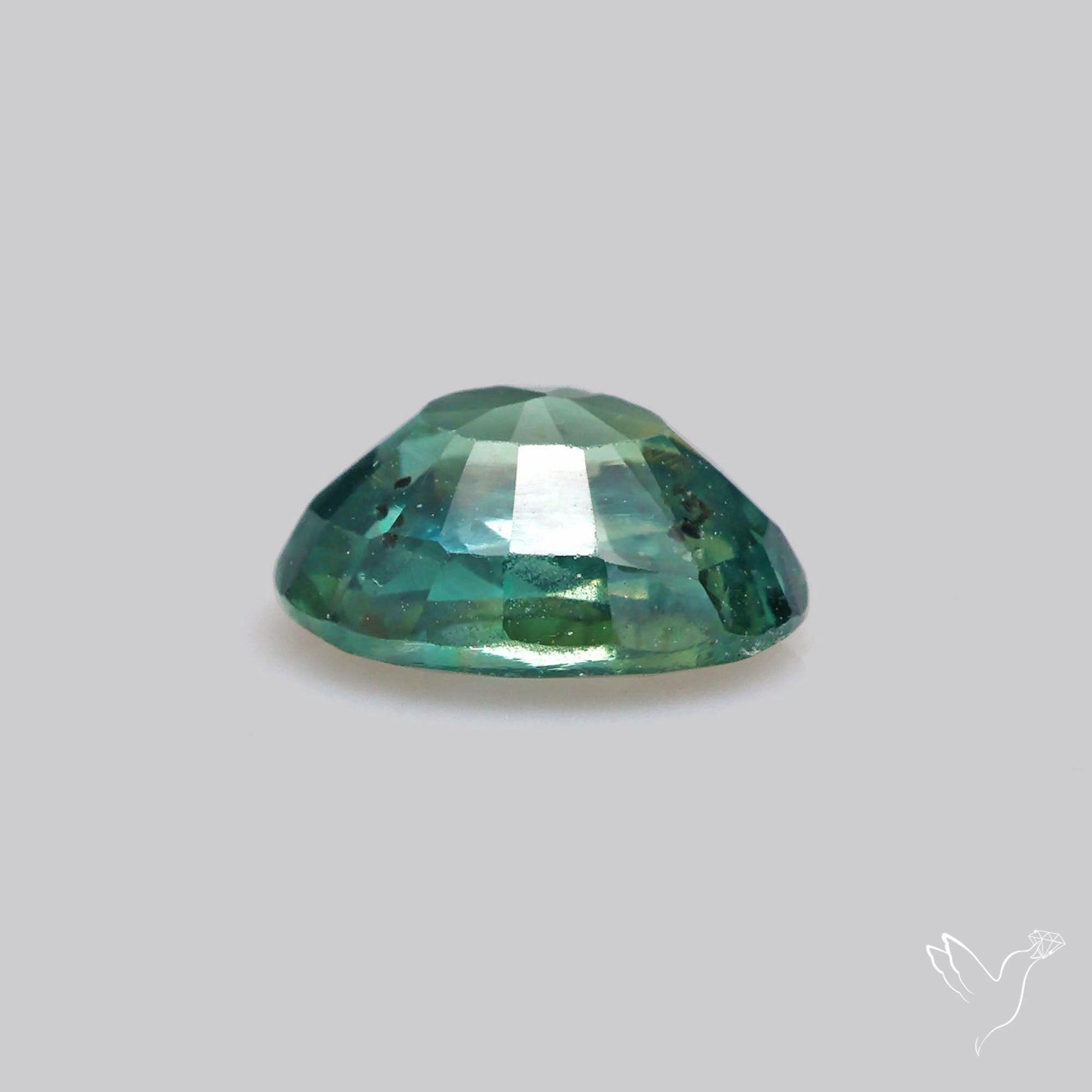 Faceted Australian Blue-Green Sapphire Natural Unheated