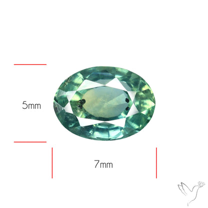 Faceted Australian Blue-Green Sapphire Natural Unheated