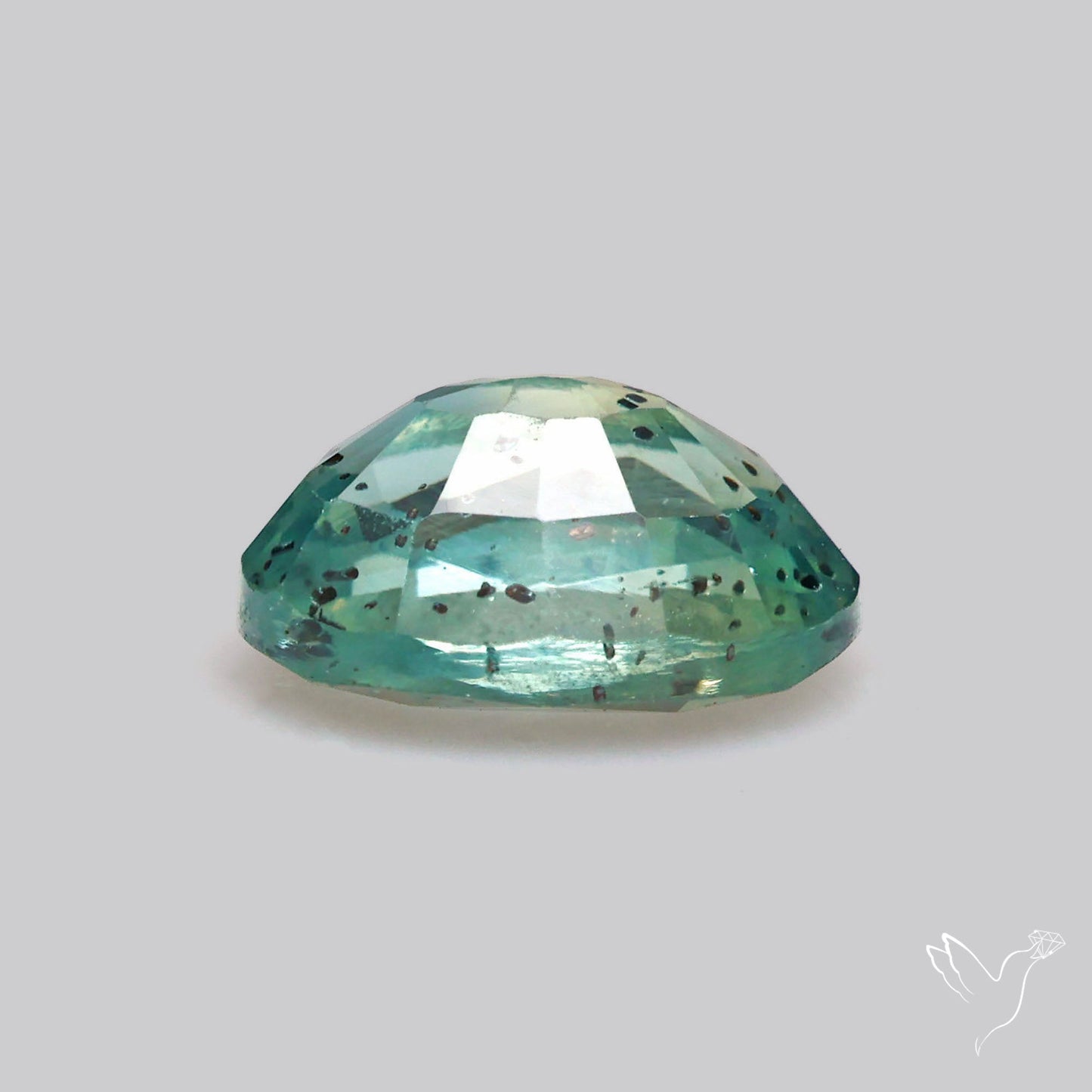 Faceted Australian Blue-Green Sapphire Natural Unheated
