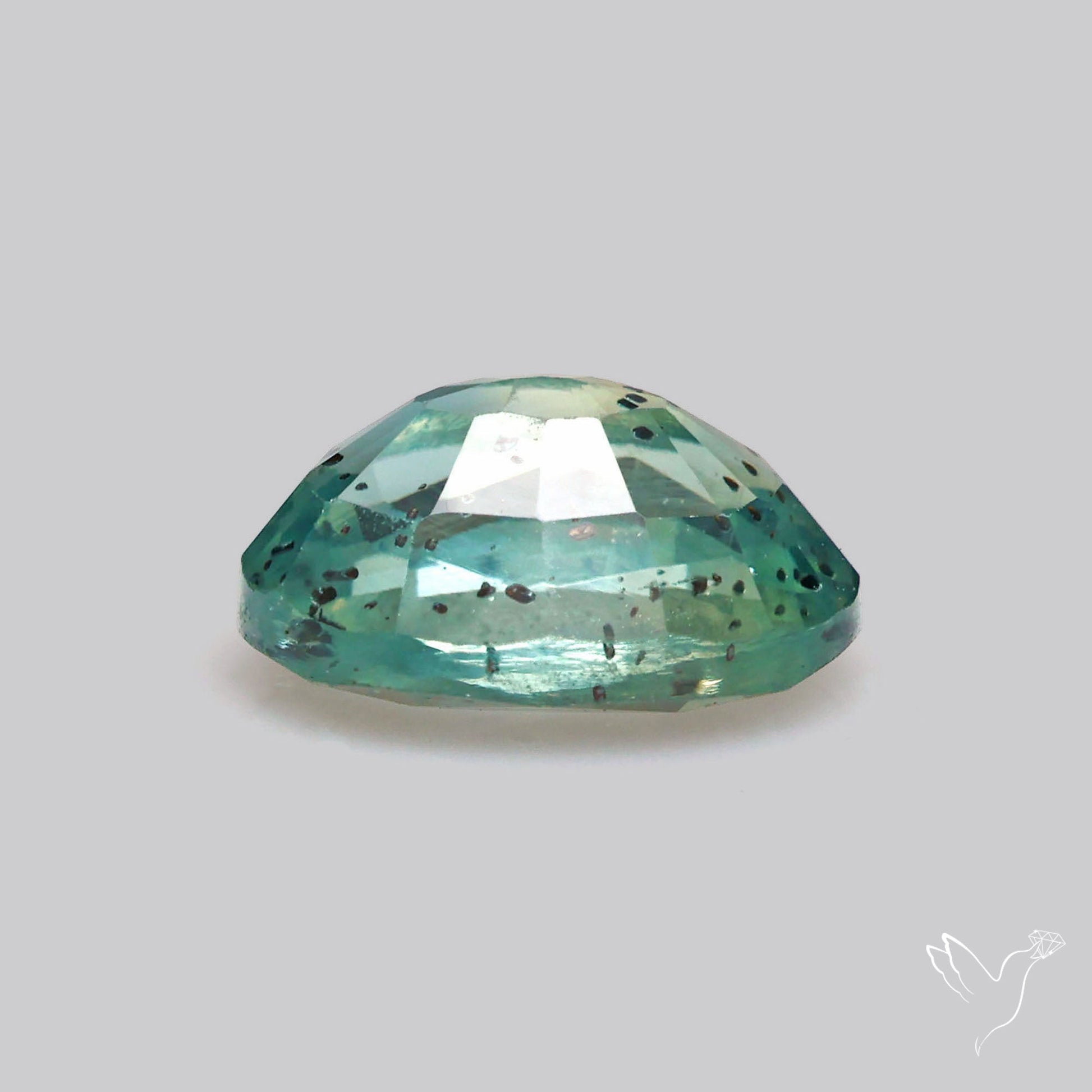 Faceted Australian Blue-Green Sapphire Natural Unheated
