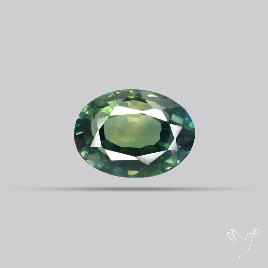 Faceted Australian Blue-Green Sapphire Natural Unheated