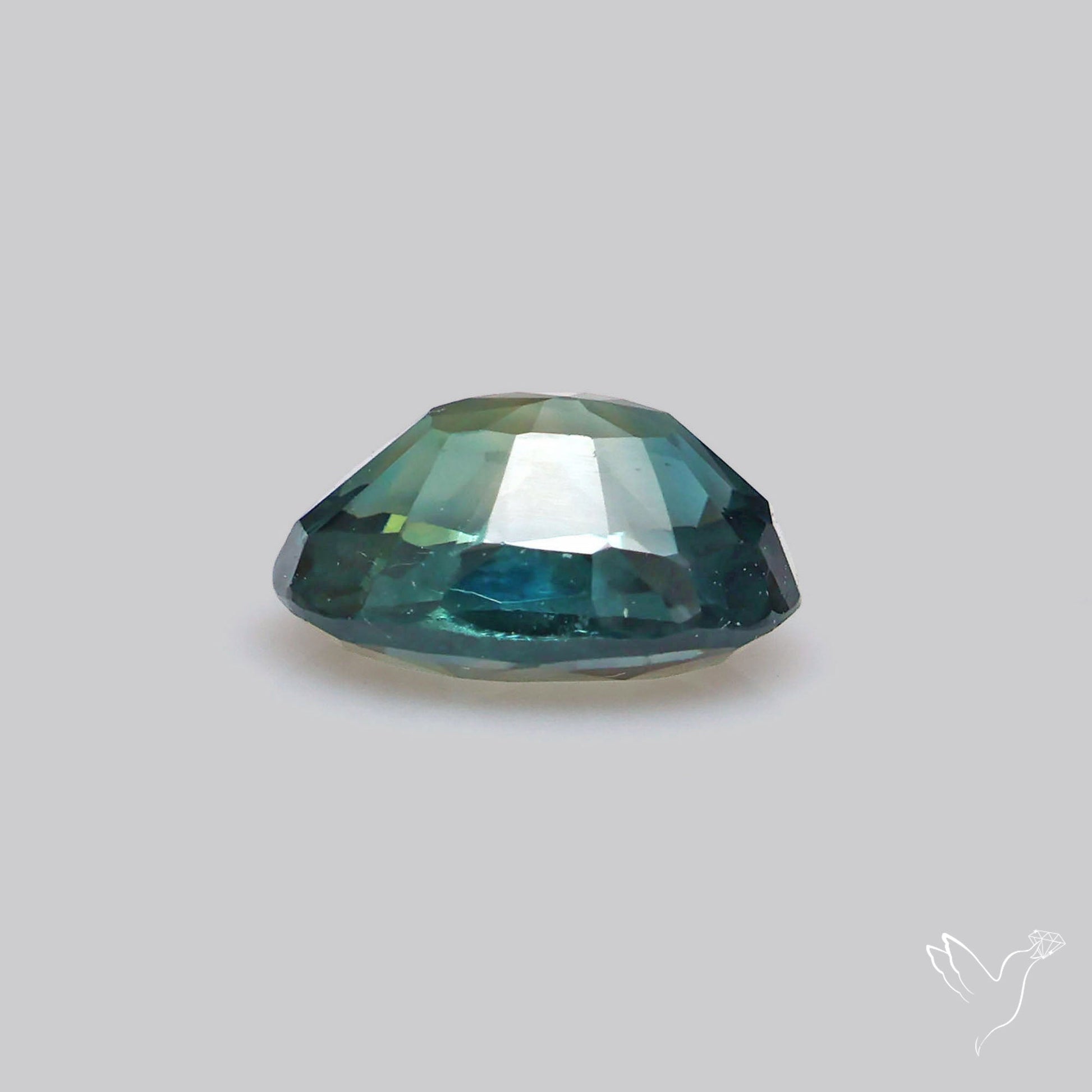 Faceted Australian Blue-Green Sapphire Natural Unheated