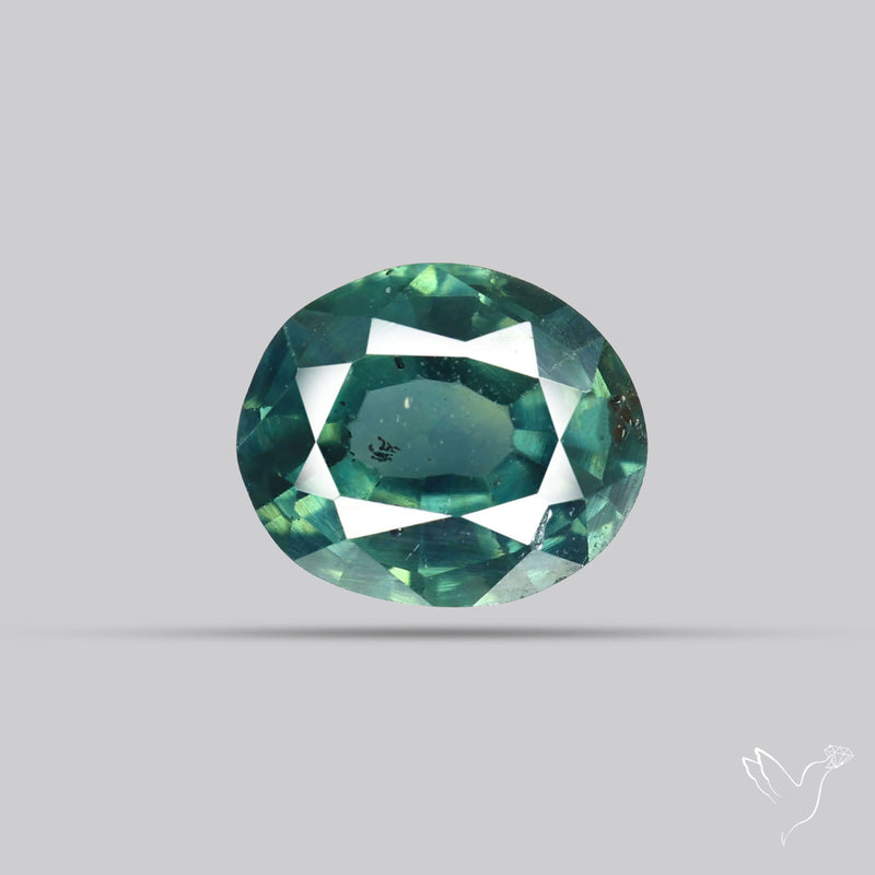 Faceted Australian Blue-Green Sapphire Natural Unheated