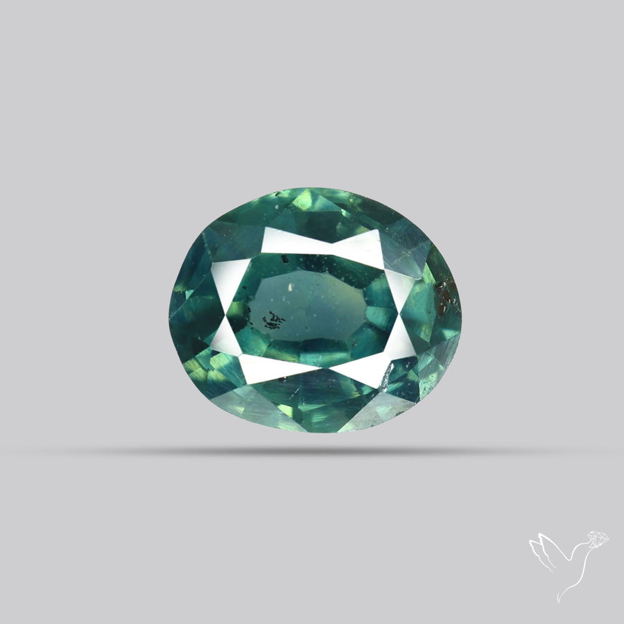 Faceted Australian Blue-Green Sapphire Natural Unheated
