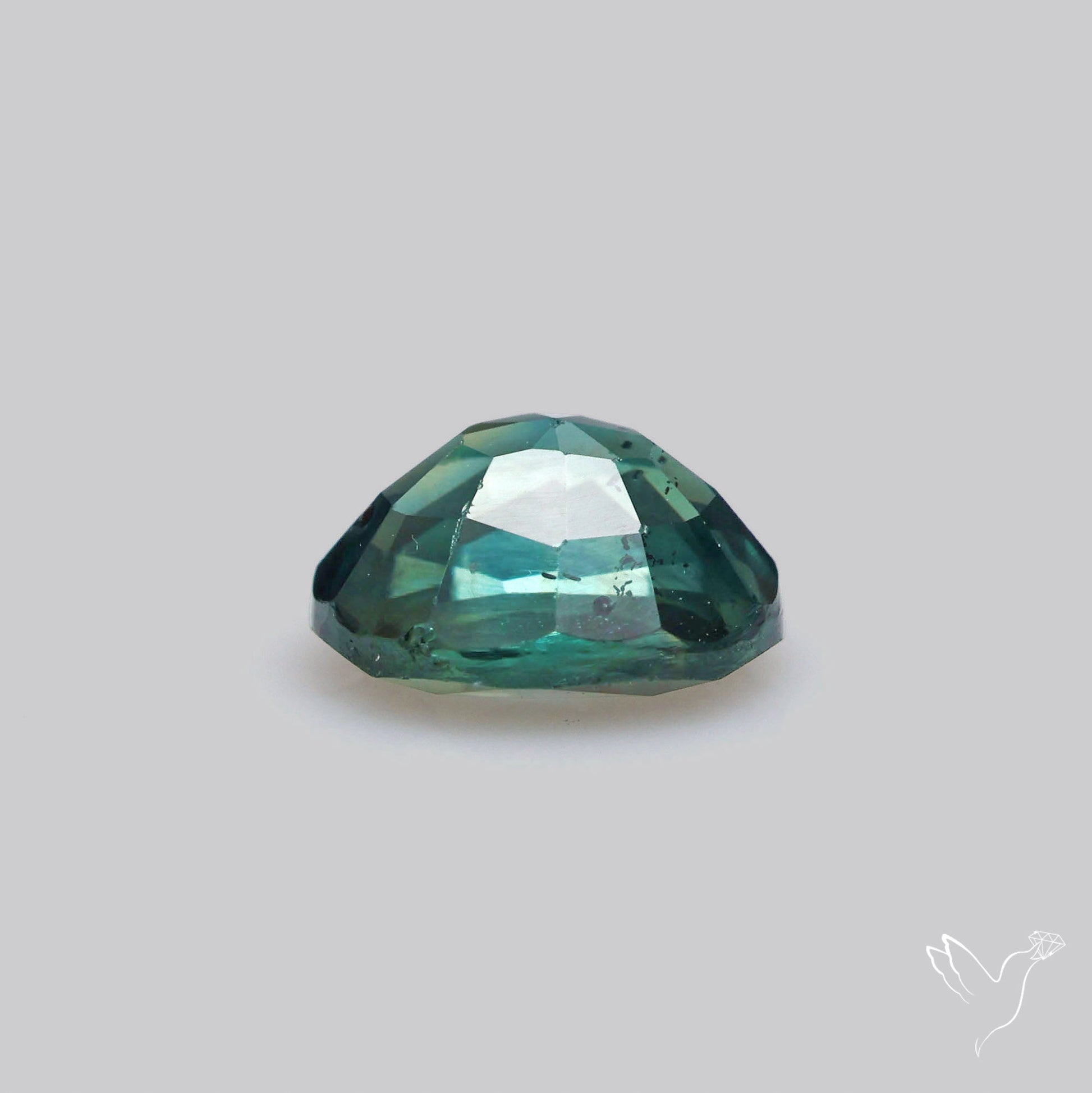 Faceted Australian Blue-Green Sapphire Natural Unheated