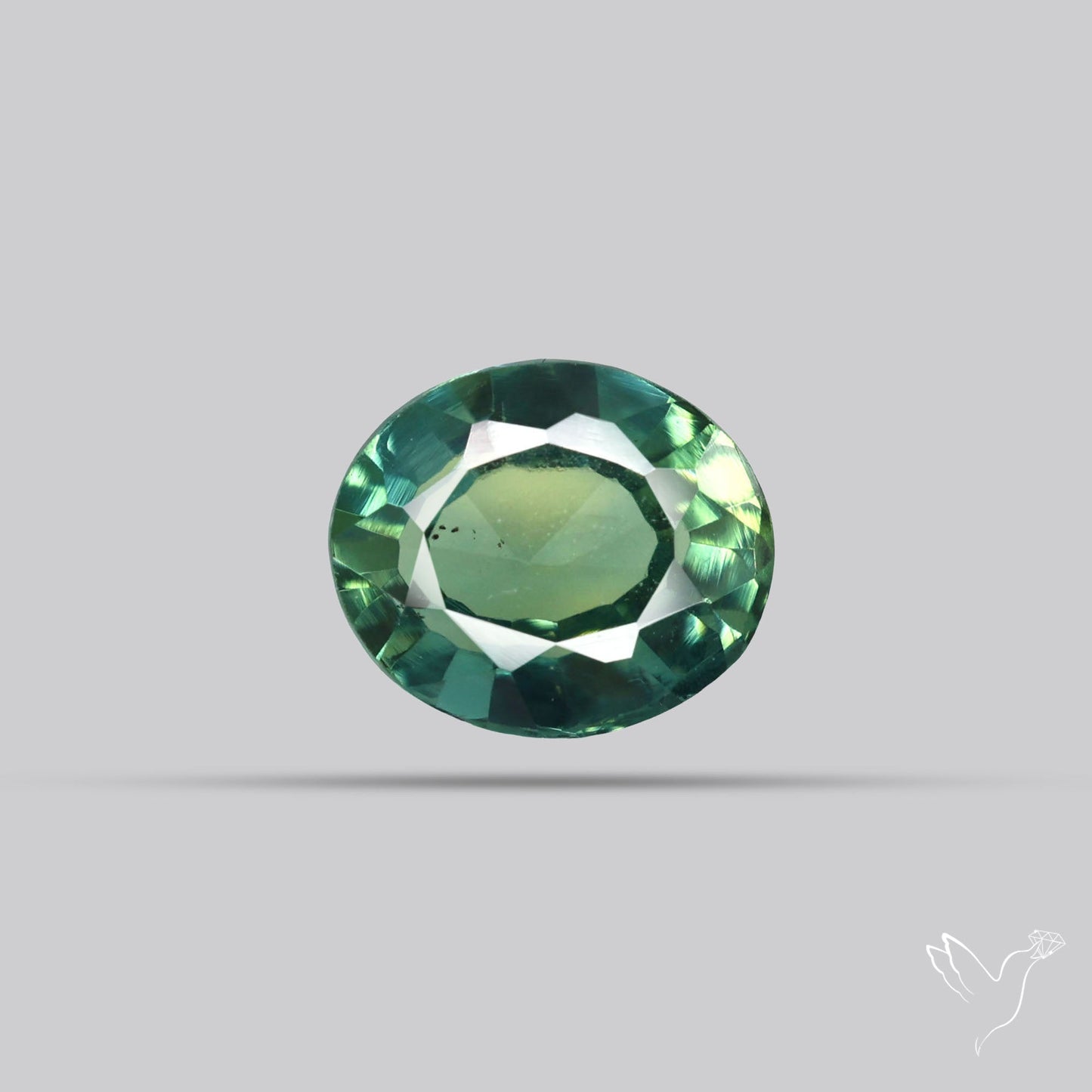 Faceted Australian Blue-Green Sapphire Natural Unheated