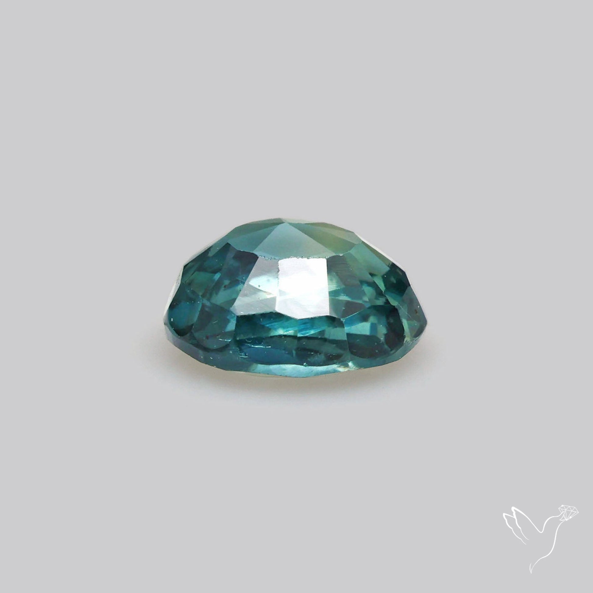 Faceted Australian Blue-Green Sapphire Natural Unheated