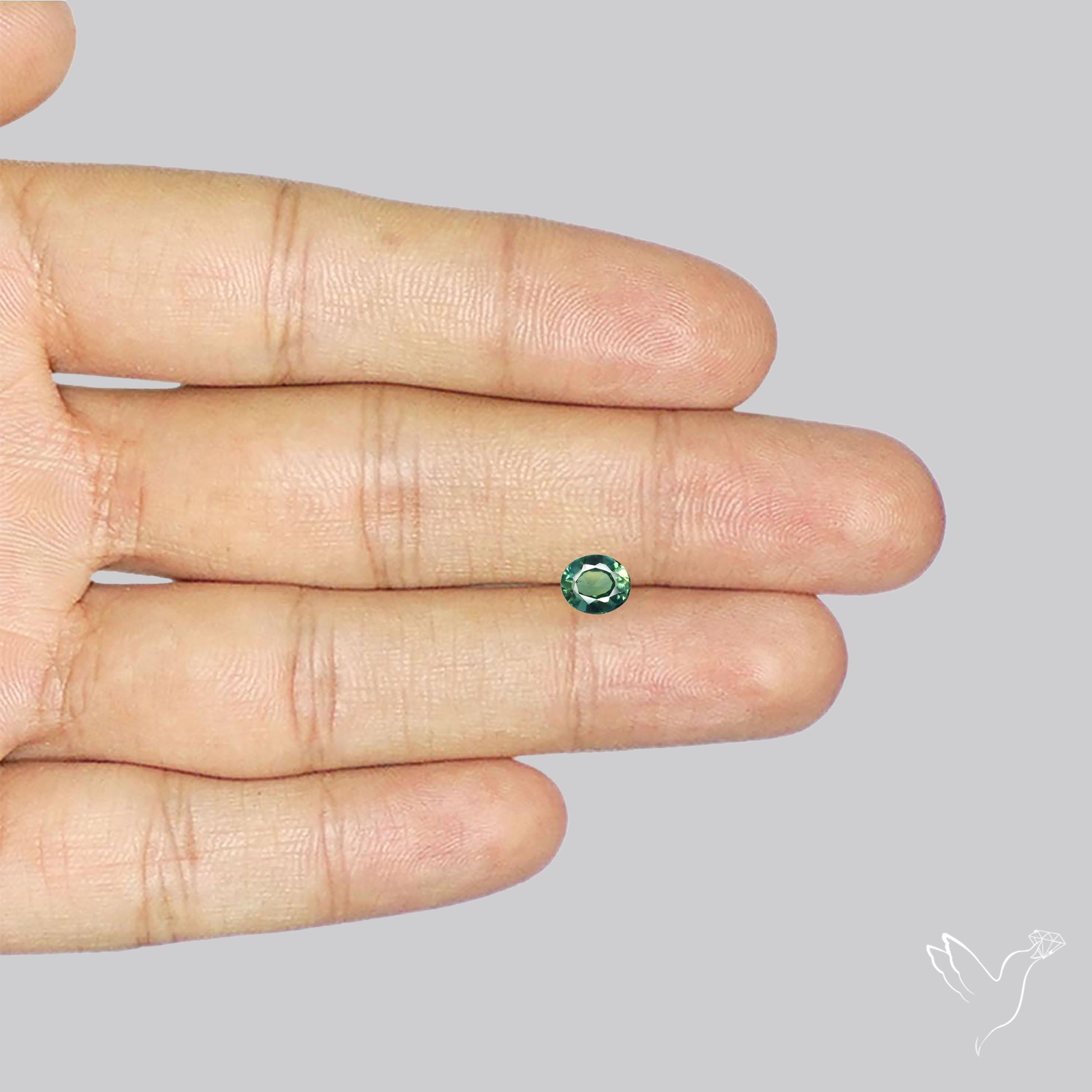 Faceted Australian Blue-Green Sapphire Natural Unheated