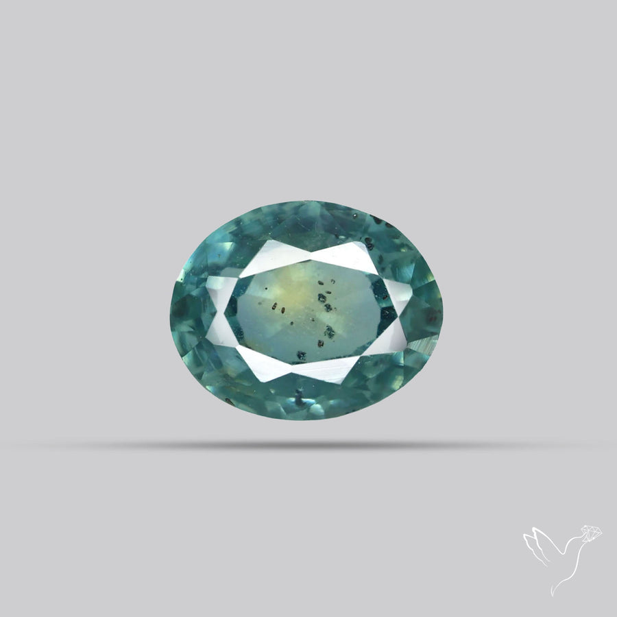 Faceted Australian Blue-Green Sapphire Natural Unheated