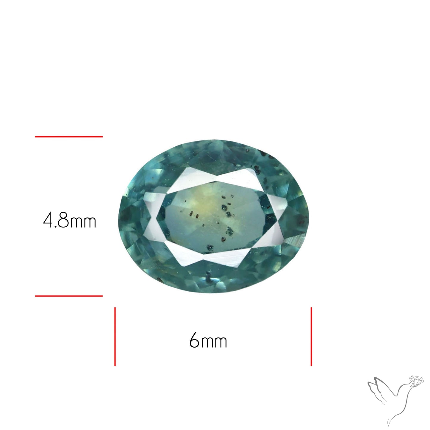 Faceted Australian Blue-Green Sapphire Natural Unheated