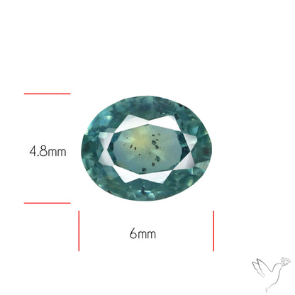 Faceted Australian Blue-Green Sapphire Natural Unheated