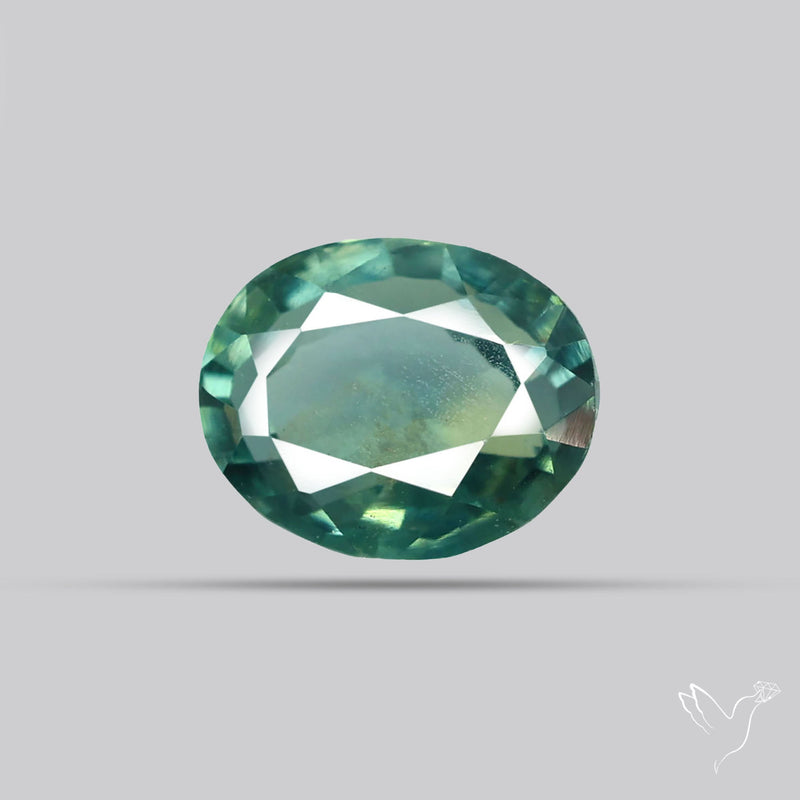 Faceted Australian Blue-Green Sapphire Natural Unheated