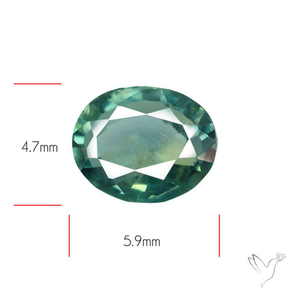 Faceted Australian Blue-Green Sapphire Natural Unheated