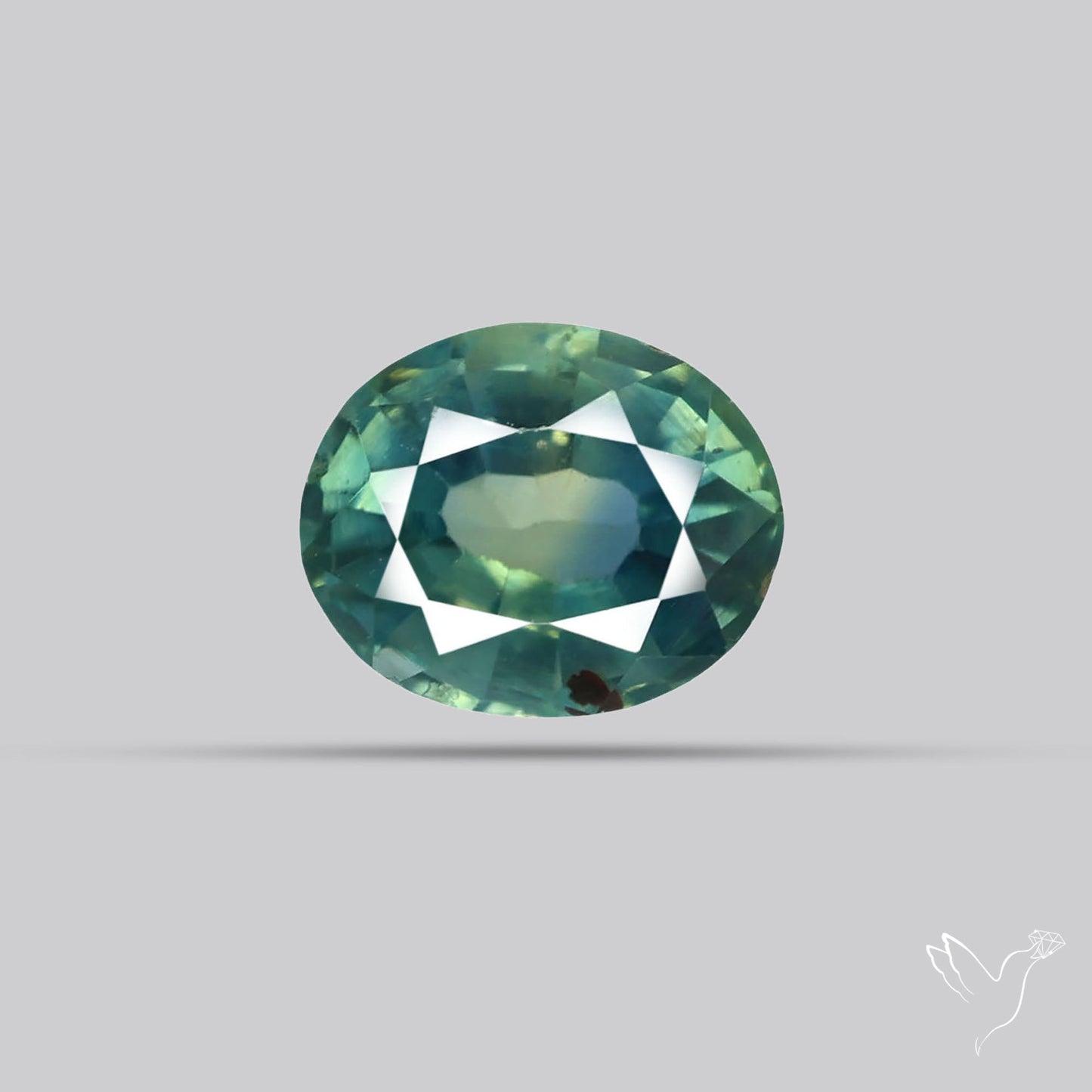 Faceted Australian Blue-Green Sapphire Natural Unheated