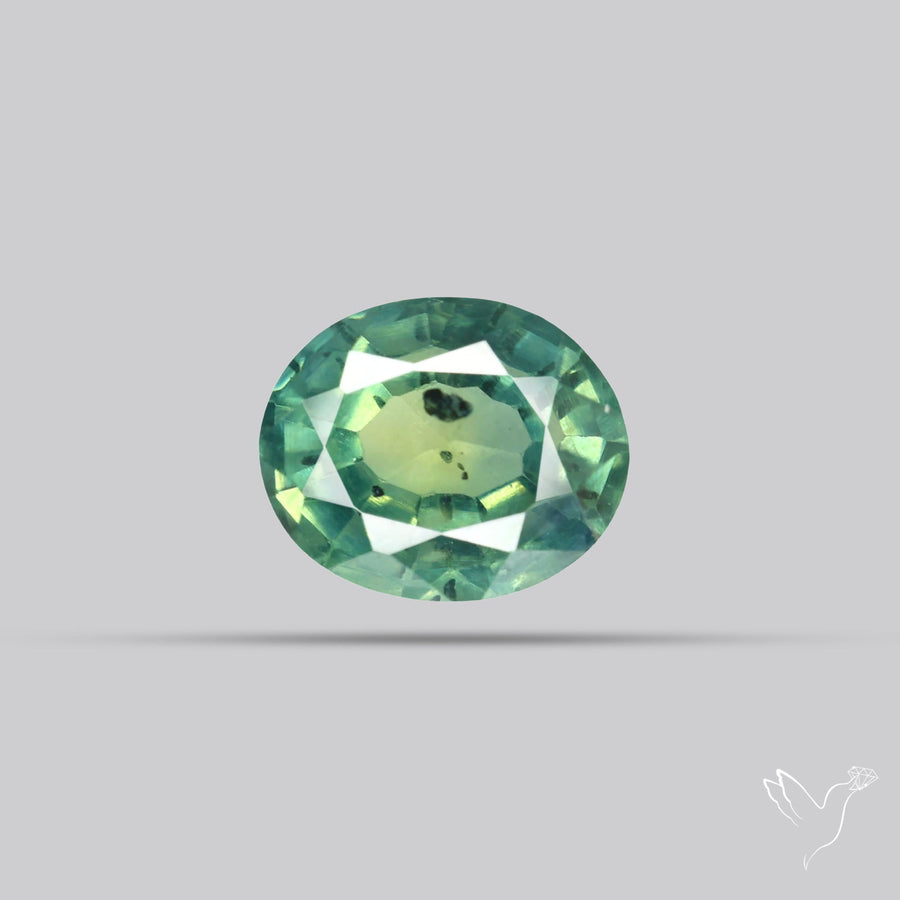 Faceted Australian Blue-Green Sapphire Natural Unheated