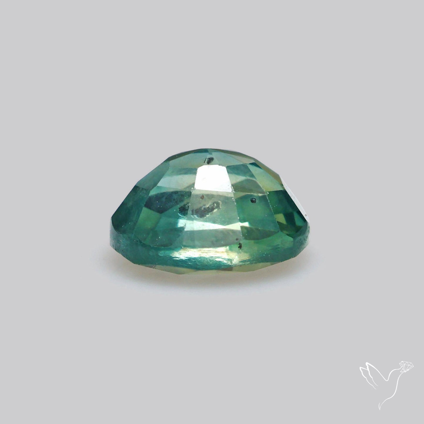 Faceted Australian Blue-Green Sapphire Natural Unheated