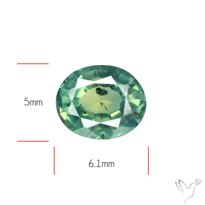 Faceted Australian Blue-Green Sapphire Natural Unheated