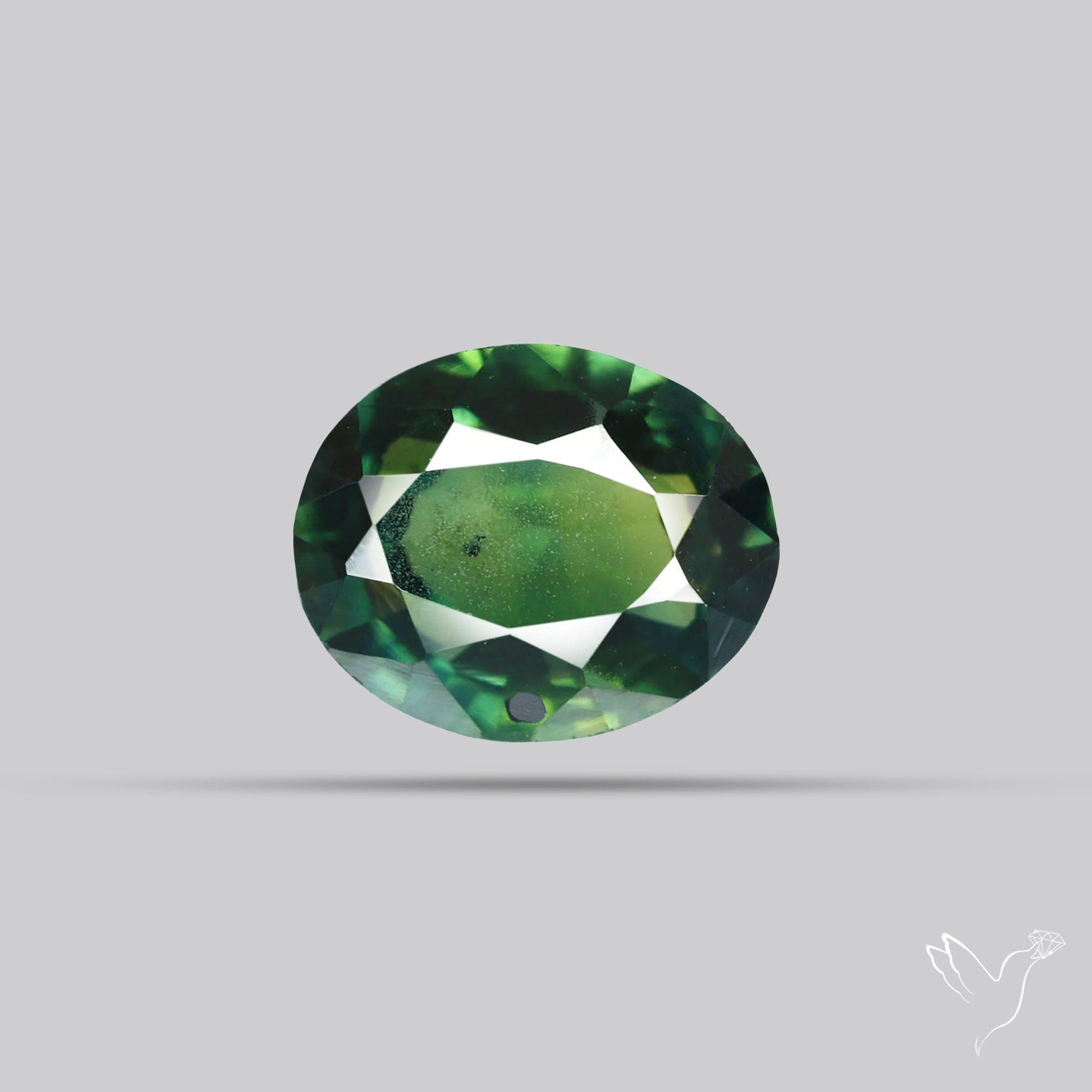 Faceted Australian Blue-Green Sapphire Natural Unheated
