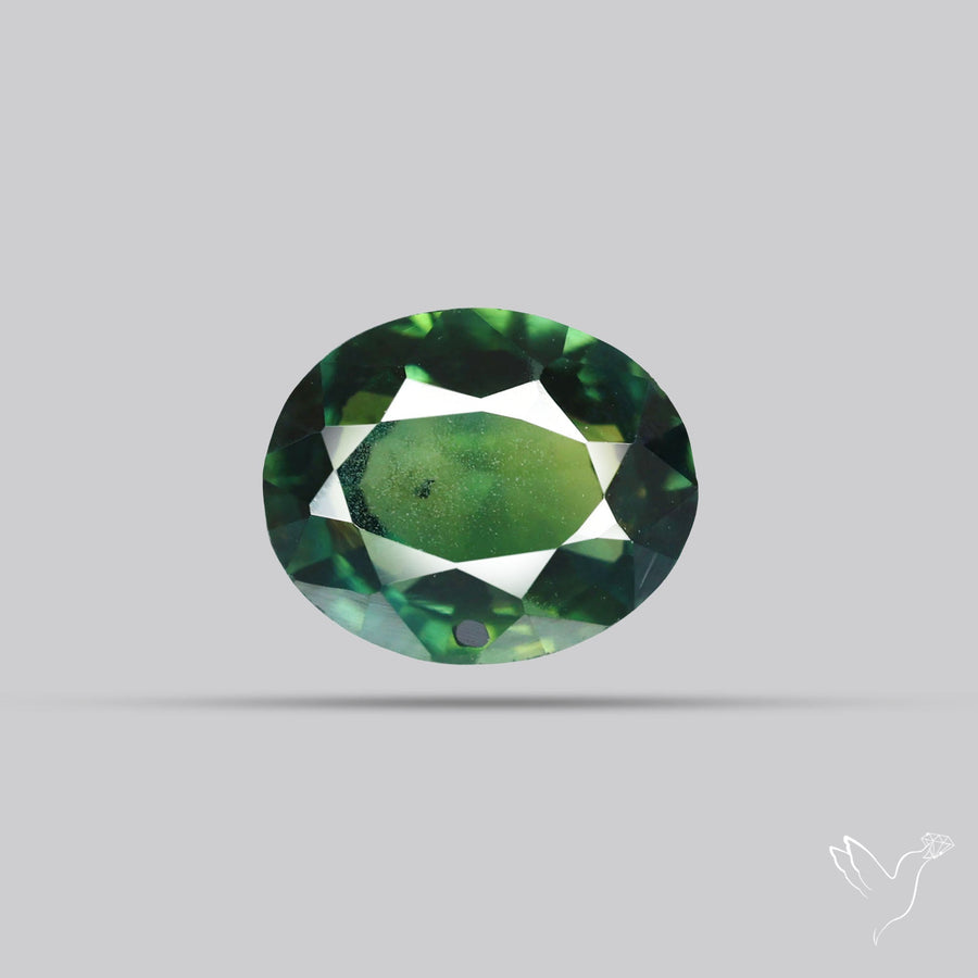 Faceted Australian Blue-Green Sapphire Natural Unheated