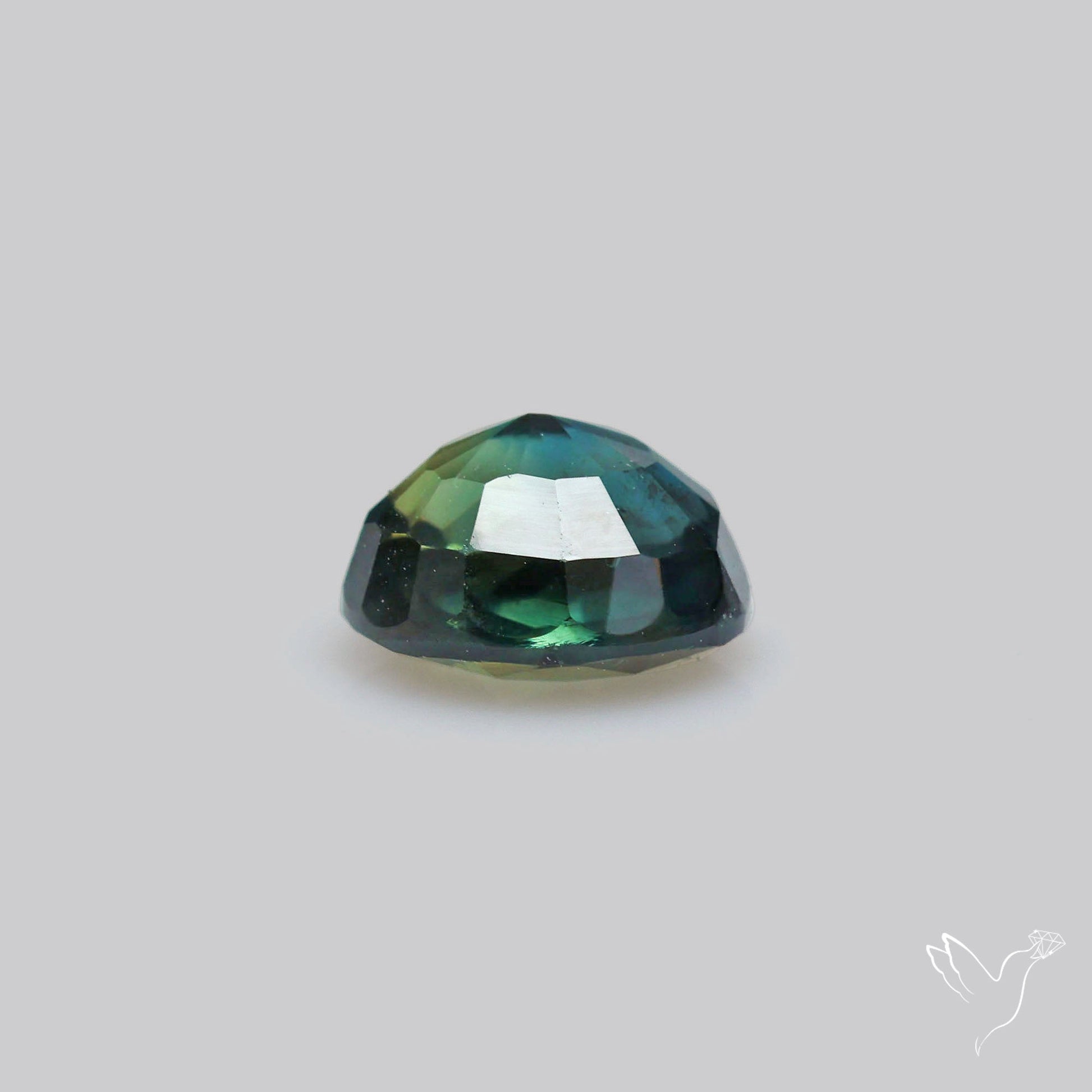 Faceted Australian Blue-Green Sapphire Natural Unheated