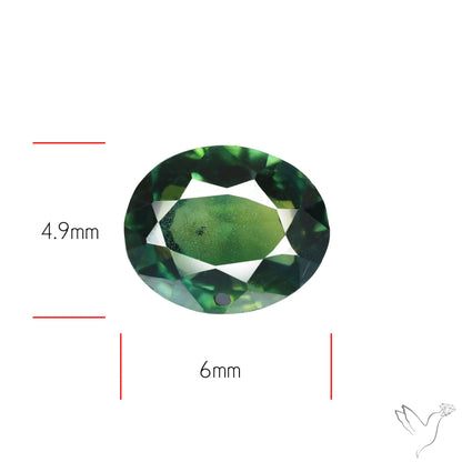 Faceted Australian Blue-Green Sapphire Natural Unheated