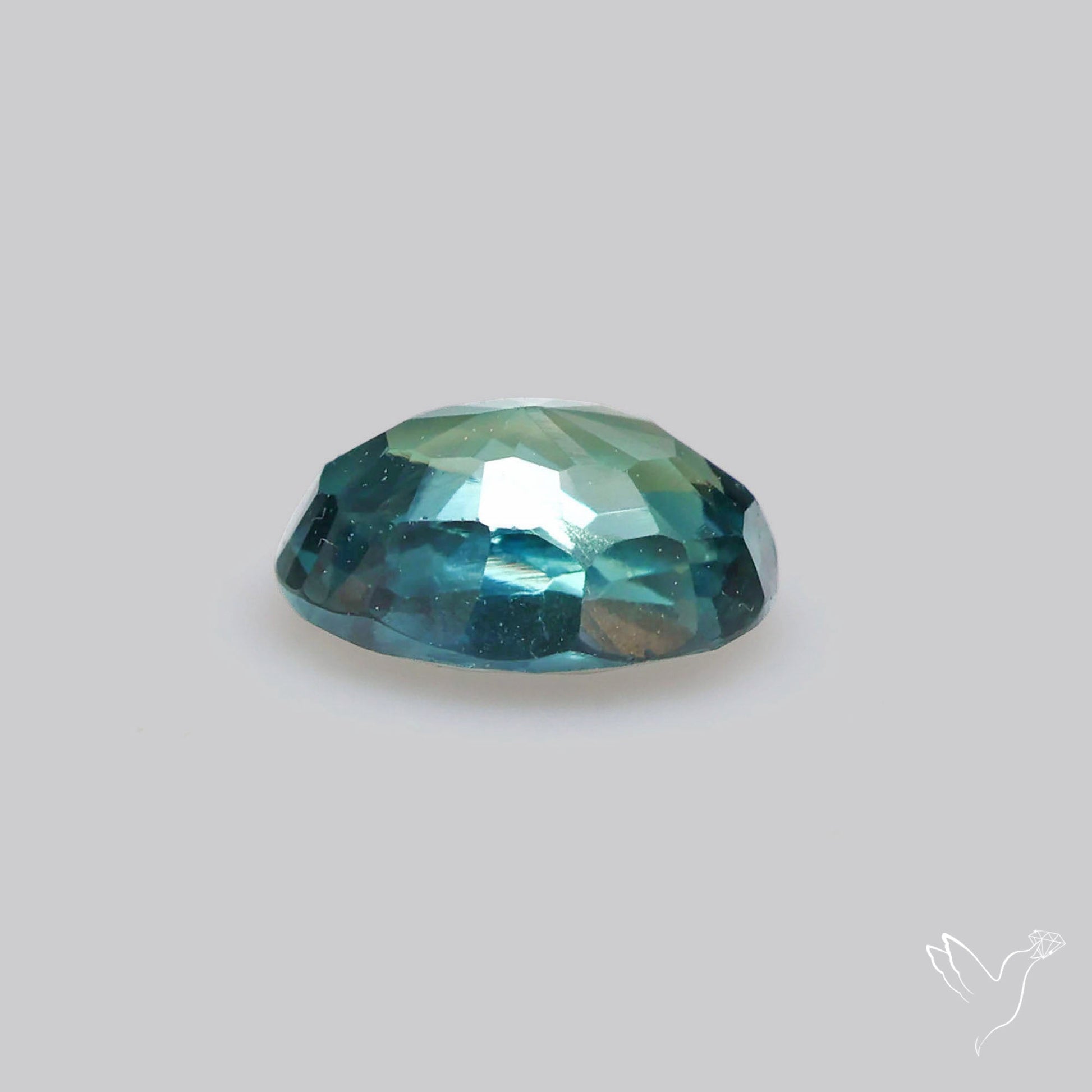 Faceted Australian Blue-Green Sapphire Natural Unheated